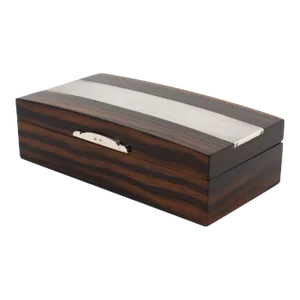 Adriana Binazzi Sterling Silver and Macassar Wood Box, 1930s