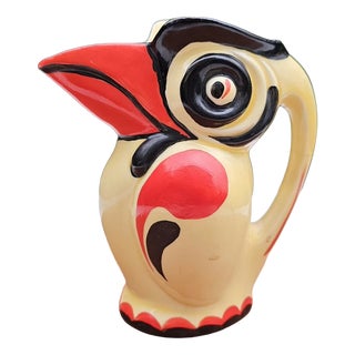 Art Deco Ceramic Toucan Vase by Ditmar Urbach Erphila, 1930s For Sale