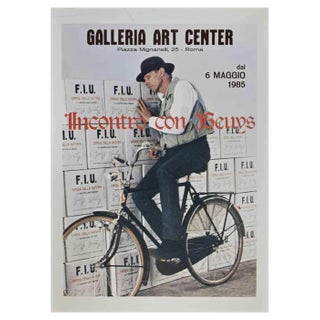 Beuys' Exhibition Original Poster, 1985 For Sale