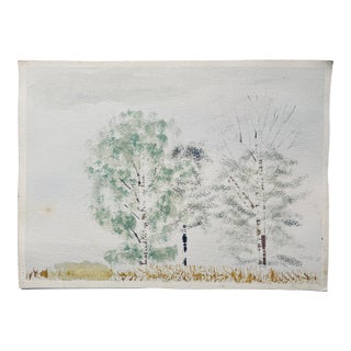 1970s Landscape Painting by Cara For Sale