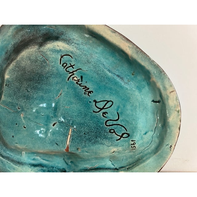 Mid Century Modern Art Pottery Ashtray For Sale - Image 9 of 9