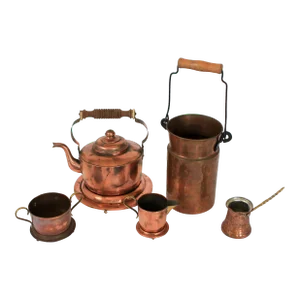 Various Vintage Copper Kitchen Set