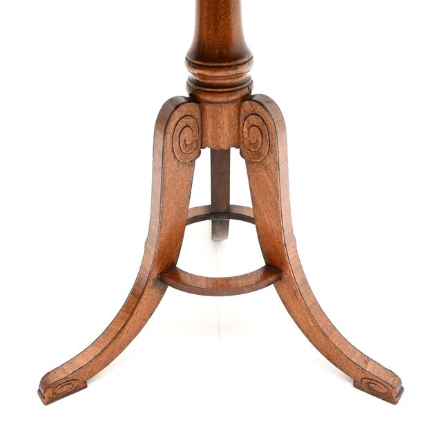 Antique Regency Leather Top Drum Table, 1900s For Sale - Image 10 of 11