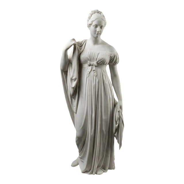 Caroline Amalie – Elegant Classical Marble Sculpture For Sale