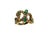 Silver Intage Sterling Silver Ring W/ Natural Emerald and Diamond Size 4 For Sale - Image 8 of 9
