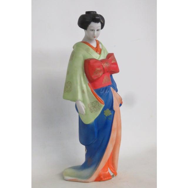 House of Koshu Porcelain Geisha Figurine Empty Sake Decanter Made in Japan 5049b For Sale - Image 14 of 17