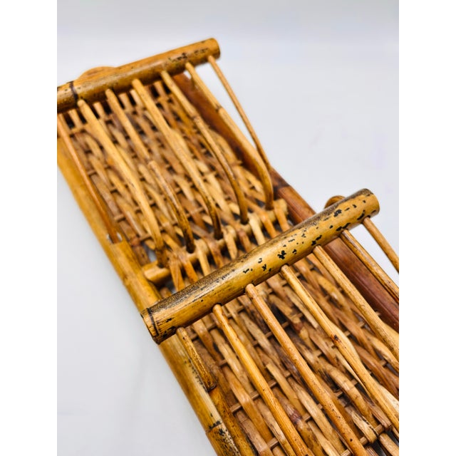 Bamboo/Rattan Wall Mail/Document Holder For Sale - Image 4 of 7