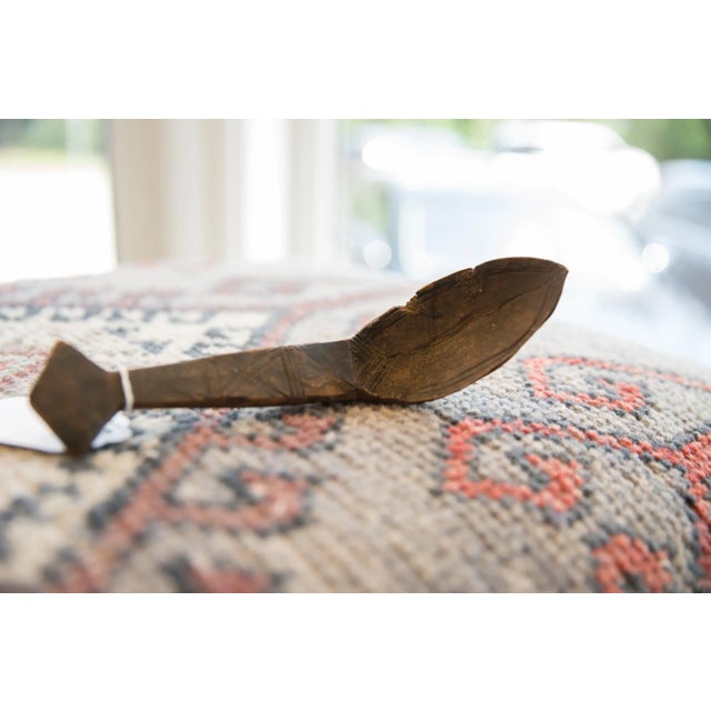 Vintage African Wooden Spoon For Sale - Image 4 of 8