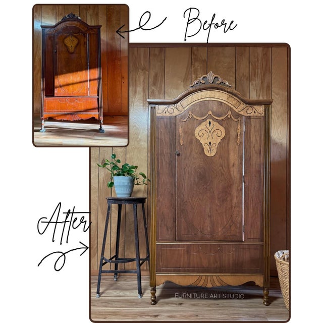 Early 20th Century Walnut Armoire For Sale - Image 11 of 11