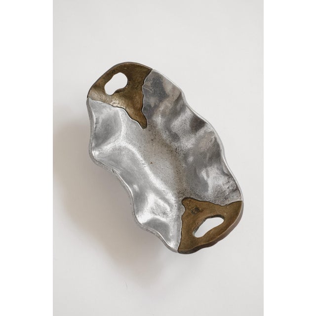 Gold Handcrafted Brutalist Bowl from David Marshall, 1970s For Sale - Image 8 of 10