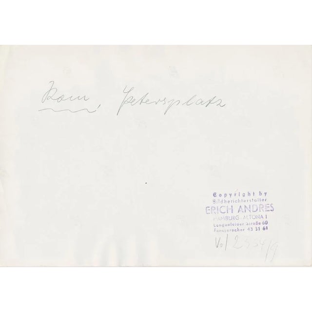 St. Peters Square Rome, Italy, 1950s, Black & White Photograph For Sale - Image 4 of 5