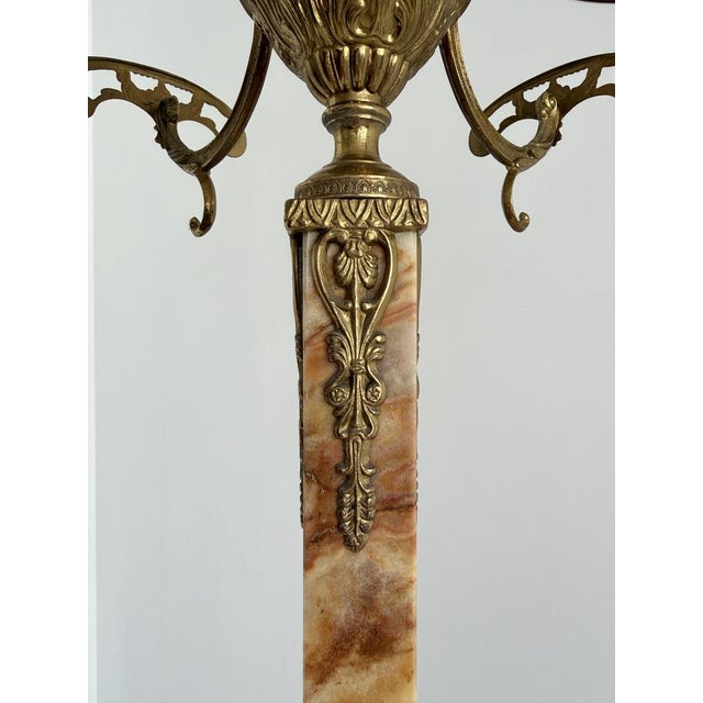Vintage Italian Brass and Onyx Hall Tree Coat Rack with Rotating Crown and Female Faces, 1960s For Sale - Image 11 of 18