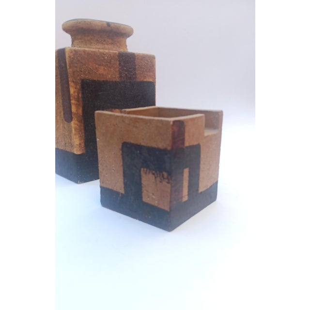 1970s Ceramic Vase and Catchall from Bitossi, Italy, 1970s, Set of 2 For Sale - Image 5 of 7