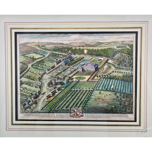 18th Century Hand Colored Engraving by Johannes Kip, Set of 2. For Sale - Image 11 of 17