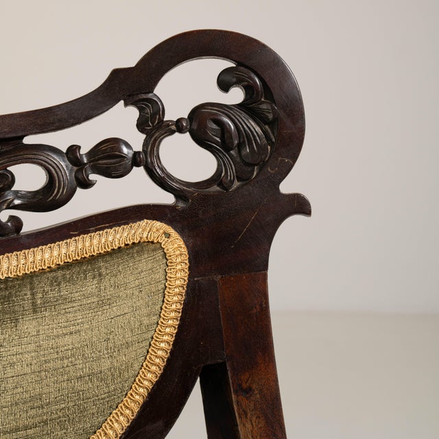 19th Century Mahogany Upholstered Armchair, Antique, United Kingdom, 19th Century For Sale - Image 5 of 12