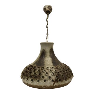 1970s Hand Built Pottery Pendant For Sale