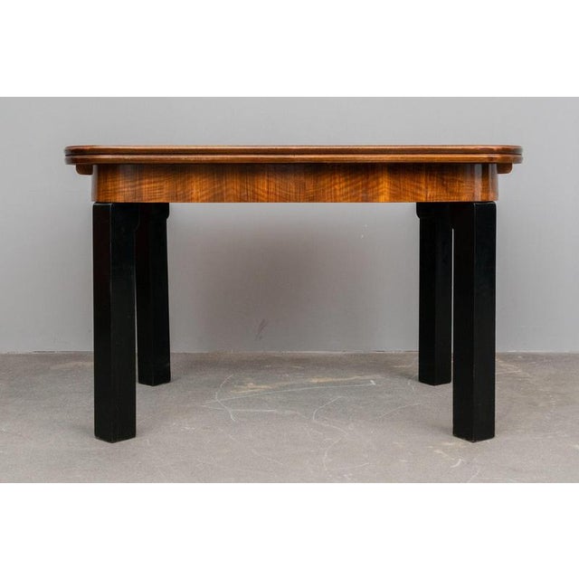 Art Deco Dining Table in Walnut, 1930s For Sale - Image 9 of 18