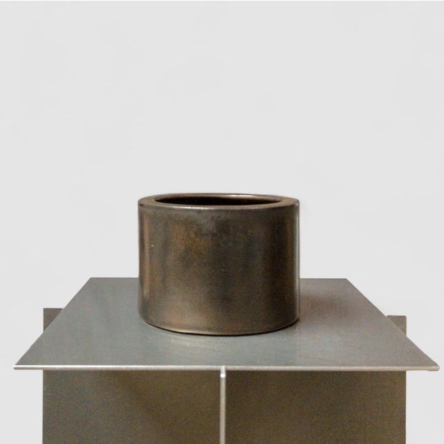 Vintage White-Glazed Porcelain Plaster Vase by Jan Van Der Vaart, Netherlands, 1987 For Sale - Image 5 of 6