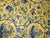 Vintage Yellow & Blue Asian Print Fabric For Sale - Image 4 of 5