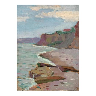 Original Seascape Oil Painting, Ukrainian Artist, 1959 31-24 For Sale