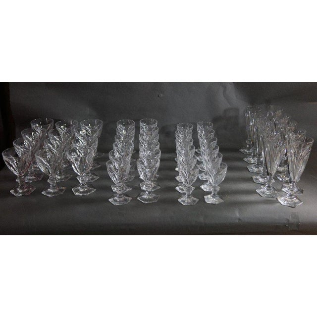 "service baccarat harcourt model" cristal service of the house baccarat harcourt mode comprising 47 glasses, including 12...