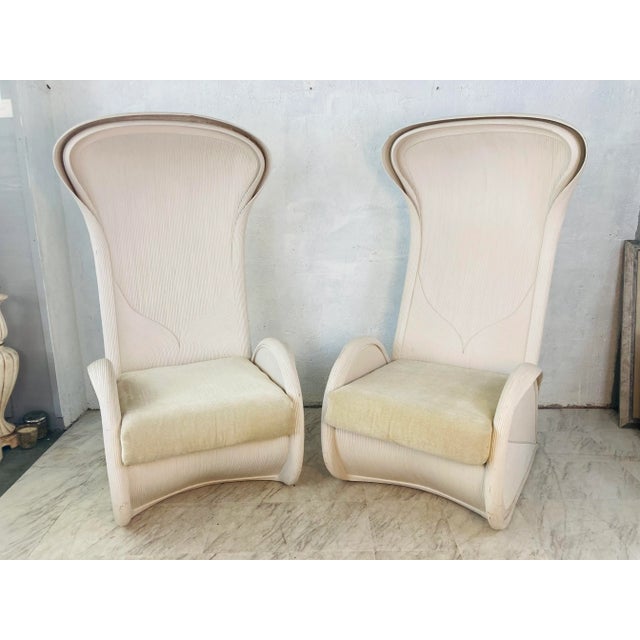 Rare Betty Cobanpue Hooded Chairs, a Pair For Sale - Image 13 of 13