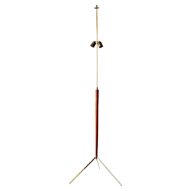 Mid-Century Tripod Floor Lamp by J.T. Kalmar, 1950s For Sale