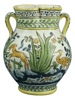 Antique Ceramic Vase from Manifattura di Montelupo, Florence, Italy, End of 1500s