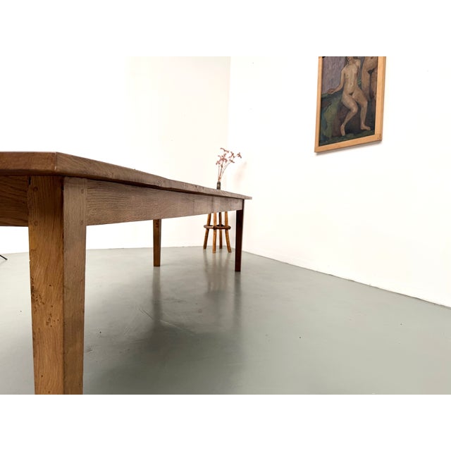 Very Large Oak Farmhouse Table, 1950s For Sale - Image 12 of 18
