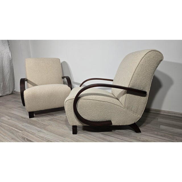 Art Deco Lounge Chairs from Jindřich Halabala, 1950s, Set of 2 For Sale - Image 11 of 11