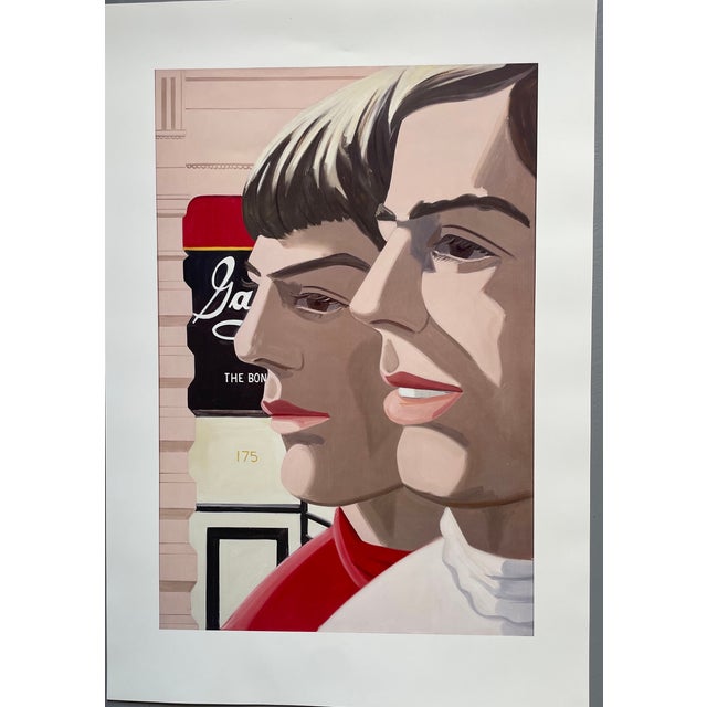 Original exhibition poster featuring Alex Katz’s celebrated work Scott und John. Katz is internationally recognized as a...