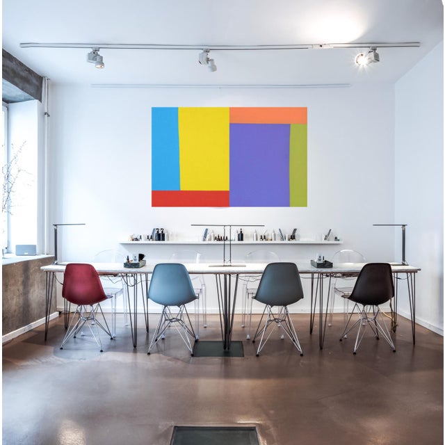 Textile "Splendor-Sanctuary" Contemporary Minimalist Geometric Oil Diptych Painting by Shyun Song - A Pair For Sale - Image 7 of 8