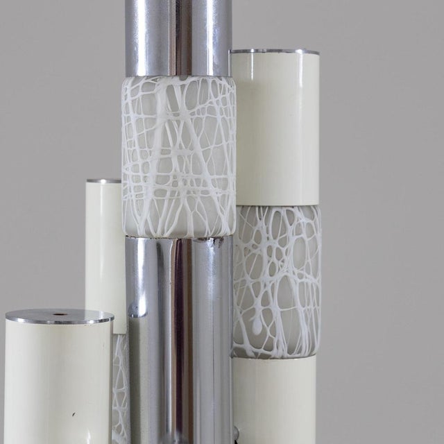 White Floor Lamp from Esperia, Italy, 1970s For Sale - Image 8 of 11