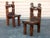 Pair of small, charming hand carved stools from Africa, circa early 1900's. Beautifully hand sculpted of a hardwood with a...