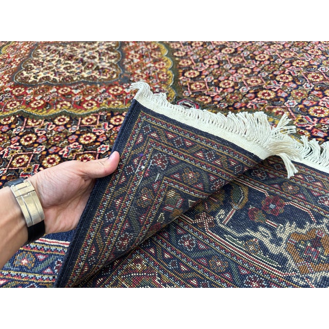 Multicolor Tabriz Mahi Hand-Knotted Wool Rug - 6'5" X 9'9" For Sale - Image 12 of 12