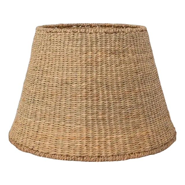 16" Empire Seagrass Lamp Shade For Sale