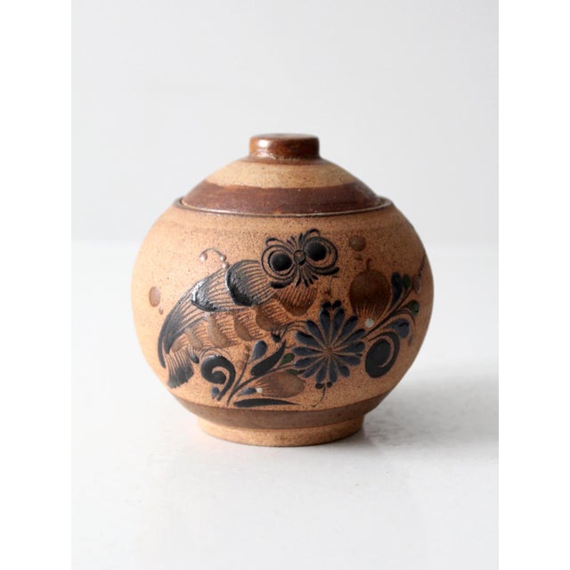 Mid 20th Century Mid-Century Mexican Tonala Style Pottery Jar For Sale - Image 5 of 11