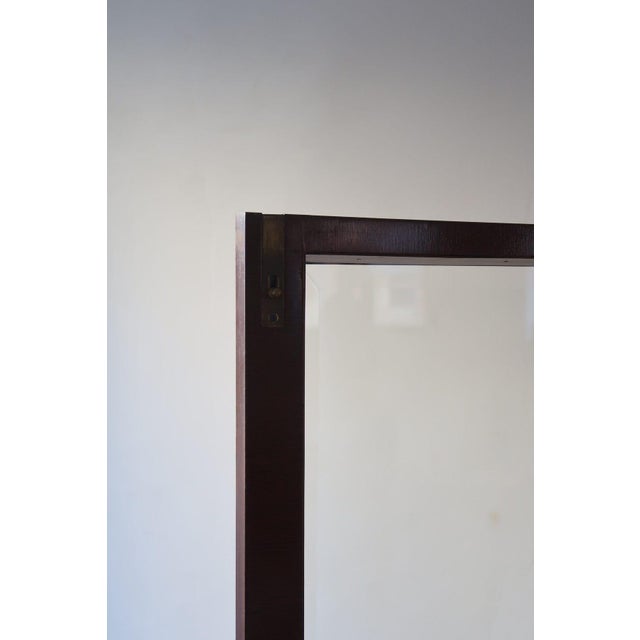 Glazed Walnut Bookcase with Stepped Plinth Base, 1960s For Sale - Image 13 of 18