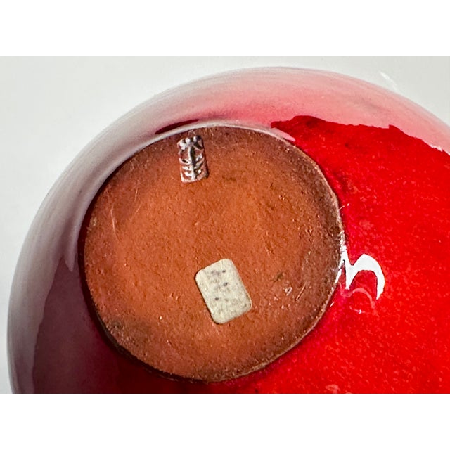 Handcrafted Red Studio Ceramic Jug Vase by Elly & Wilhelm Kuch, Germany, 1960s For Sale - Image 6 of 11