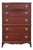 Huntley Furniture Solid Mahogany Traditional Duncan Phyfe Style 34" Chest of Drawers 1850 For Sale