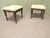 Chesterfield Stools in Buttoned Leather and Walnut, Set of 2 For Sale - Image 5 of 8