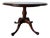 Vintage Queen Anne Style Mahogany Round Pedestal Occasional / Dining Table For Sale