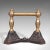 C.1880 Victorian Antique English Brass Iron Fireside Tool Rests Fire Dog- a Pair For Sale - Image 6 of 13