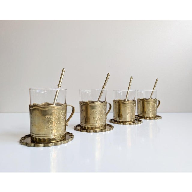 Vintage Brass Cups from Gilde, 1970s, Set of 4 For Sale - Image 10 of 11