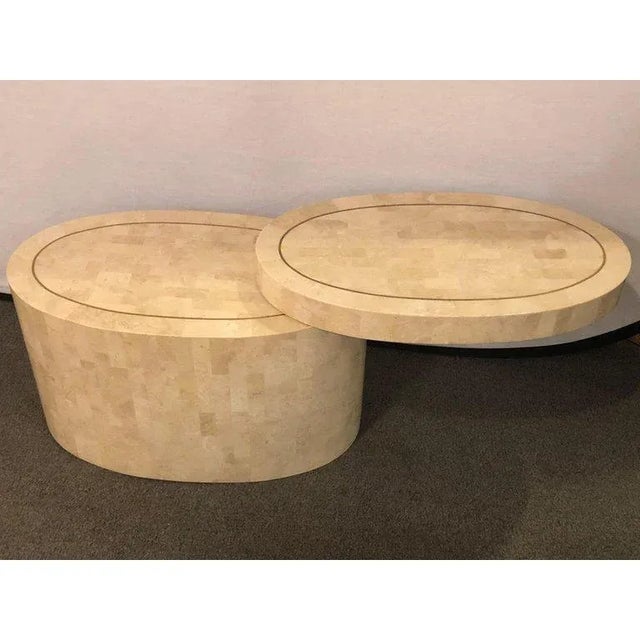 Enrique Garcel Mid-Century Modern Expandable Tessellated End Table in the Style Enrique Garcel For Sale - Image 4 of 9