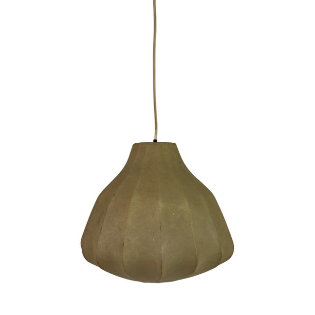 Vintage Italian Bell-Shaped Cocoon Lamp Pendant, 1960s For Sale - Image 11 of 11