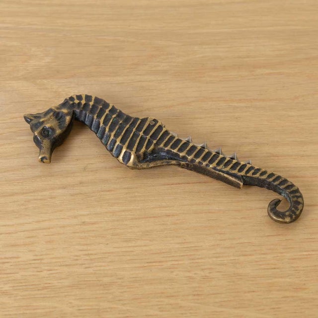 1950s 1950s French Brass Seahorse Bottle Opener For Sale - Image 5 of 9