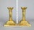 19th Century Antique English Brass Corinthian Column Candlestick Holders Set of 2 For Sale - Image 5 of 7