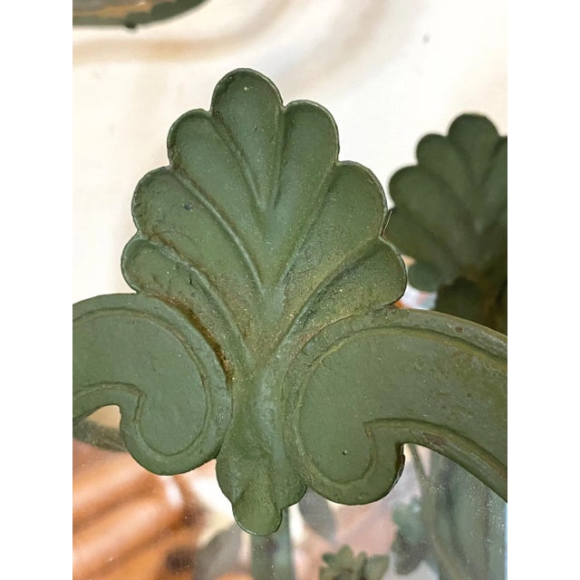 Lacquered Iron Wall Lantern, 1940s For Sale - Image 12 of 14