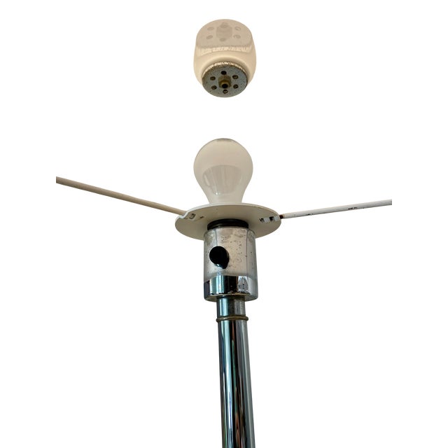 Vintage Mid Century Modern Original Koch & Lowy Dimmable Chrome Table Lamps With Original Shades - a Pair For Sale - Image 9 of 14